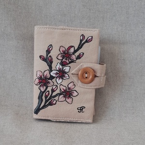 Kézzel festett cseresznye virágos irattartó - Meska.hu