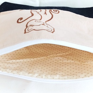 Kézzel festett cicás mintás nagy neszeszer  - táska & tok - neszesszer - Meska.hu