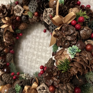 Adventi/téli ajtódísz/kopogtató - karácsony - adventi díszek - adventi ajtódísz - Meska.hu