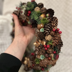 Adventi/téli ajtódísz/kopogtató - karácsony - adventi díszek - adventi ajtódísz - Meska.hu