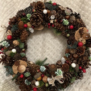 Karácsonyi/téli kologtató - karácsony - adventi díszek - adventi ajtódísz - Meska.hu