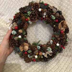 Karácsonyi/téli kologtató - karácsony - adventi díszek - adventi ajtódísz - Meska.hu