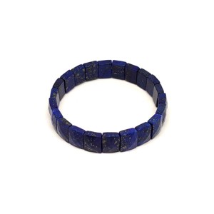 Lapsi lazuli szinezett faz. téglalap kari 12x9,5mm, Ékszer, Karkötő, Ásványkarkötő, , MESKA