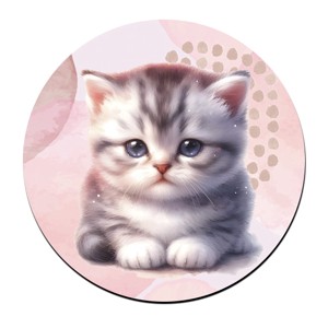 Szürke pici cica mintás bögre alátét, , , MESKA