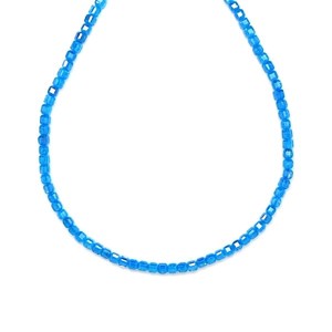 Cirkon fazettált középkék kocka 2x2mm  ékszerkészítő alapanyag (füzér), Kellékek & szerszámok, Ásvány alapanyag, Ásványfüzér, , MESKA