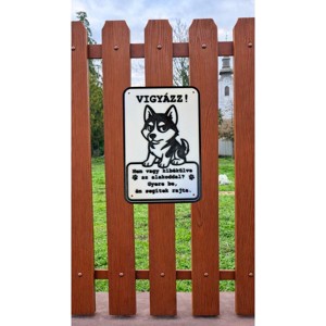 Kutyatábla Huskyval, Otthon & Életmód, Ház & Kert, Kutyatábla, , MESKA