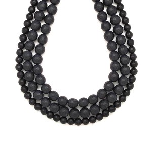 Onix hatszög fazettált matt golyó 6mm  ékszerkészítő alapanyag (füzér), Kellékek & szerszámok, Ásvány alapanyag, Ásványfüzér, , MESKA