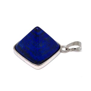Piramis medál fémmel Lapis lazuli 2x2cm - Meska.hu