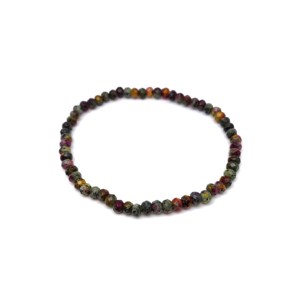 Achát tűz faz szin zöld bordó korong kari 4x3mm, Ékszer, Karkötő, Ásványkarkötő, , MESKA