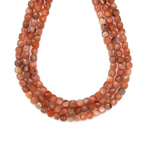 Napkő fazettált kocka 4-5x4-5mm ékszerkészítő alapanyag (füzér), Kellékek & szerszámok, Ásvány alapanyag, Ásványfüzér, , MESKA