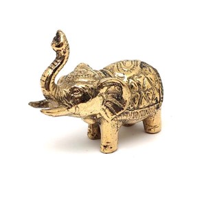 Réz figura elefánt álló arany 5x6cm, Otthon & Életmód, Dekoráció, Spiritualitás, , MESKA