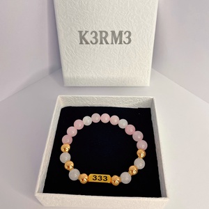 K3RM3 Rosaline - Angyalszámos manifesztációs karkötő, Ékszer, Karkötő, Ásványkarkötő, Ékszerkészítés, MESKA