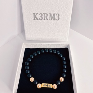 K3RM3 Dominus - Férfi Angyalszámos manifesztációs karkötő, Ékszer, Karkötő, Ásványkarkötő, Ékszerkészítés, Gyöngyfűzés, gyöngyhímzés, MESKA