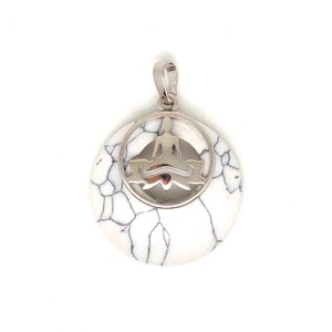 Fánk medál ülő buddha Howlit 3cm - Meska.hu