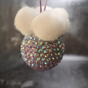 világoskék karácsonyi gömb - karácsony - karácsonyi lakásdekoráció - karácsonyfadíszek - Meska.hu