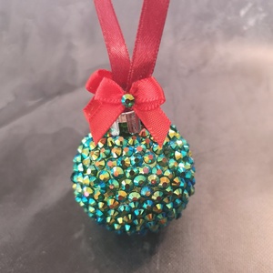 Zöldstrasszköves kő, Karácsony, Karácsonyi lakásdekoráció, Karácsonyfadíszek, Mindenmás, MESKA