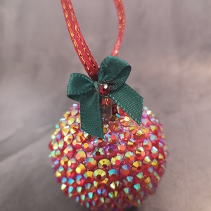 Szivárványos színű karácsonyi gömb - karácsony - karácsonyi lakásdekoráció - karácsonyfadíszek - Meska.hu