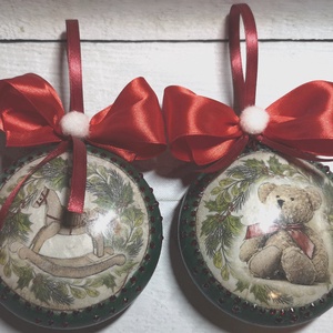 Karácsonyi medalion - karácsony - karácsonyi lakásdekoráció - karácsonyfadíszek - Meska.hu