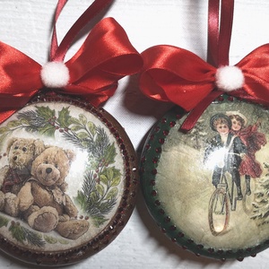 Karácsonyi medalion - karácsony - karácsonyi lakásdekoráció - karácsonyfadíszek - Meska.hu