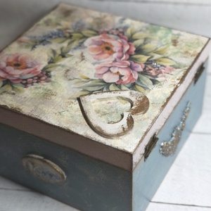 Virágos doboz - otthon & életmód - tárolás & rendszerezés - doboz - Meska.hu