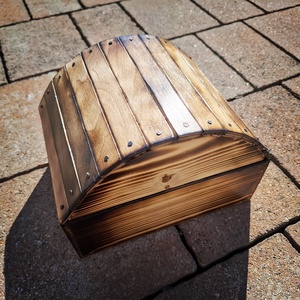 Wooden Chest - Natúr fa kincsesláda, Otthon & Életmód, Tárolás & Rendszerezés, Doboz, , MESKA