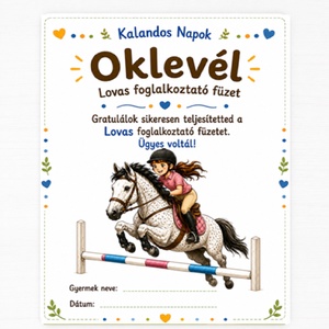 Kalandos Napok � Haladó Lovas Füzet-20 oldalas nyomtatható foglalkoztató füzet - Digitális PDF - 6�8 éves gyerekeknek - játék & sport - készségfejlesztő és logikai játék - oktató játékok - Meska.hu