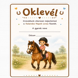 Kalandos Napok � Kezdő Lovas Füzet-20 oldalas nyomtatható foglalkoztató füzet - Digitális PDF - 4�7 éves gyerekeknek - játék & sport - készségfejlesztő és logikai játék - oktató játékok - Meska.hu