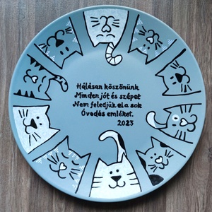 Cicás kerámia tányér - otthon & életmód - konyhafelszerelés, tálalás - tálalás - tányér & étkészlet - Meska.hu