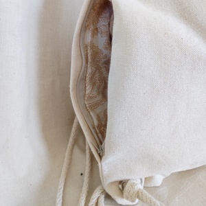 Gymbag / tornazsák fazon / hátizsák / natúr színben / oldalsó rejtett zsebbel - táska & tok - hátizsák - hátizsák - Meska.hu