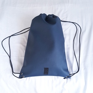 Gymbag / tornazsák fazon / hátizsák / sötétkék / oldalsó rejtett zsebbel - Meska.hu