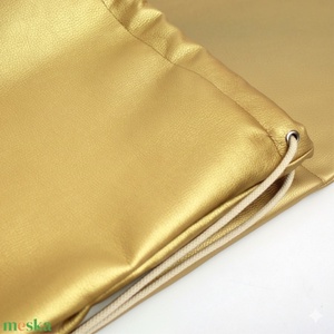 Gymbag / tornazsák arany hátizsák külső rejtett zsebbel - táska & tok - hátizsák - hátizsák - Meska.hu