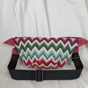 Egyedi cikk cakk mintás övtáska belt bag � sokszínű, kézműves ajándék - Meska.hu