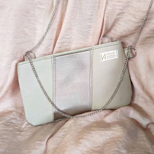 Lara kistáska csuklópánttal / vállpánttal / clutch / textilbőr  - Meska.hu