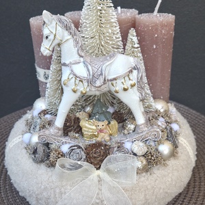 Lovacskás adventi koszorú  - Meska.hu