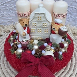 Adventi koszorú egérpárral - Meska.hu