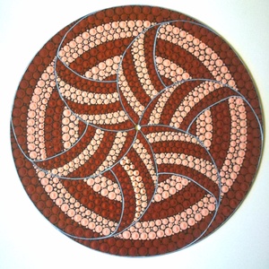 Forgó mandala, Otthon & Életmód, Dekoráció, Spiritualitás, Mandala, Festett tárgyak, Újrahasznosított alapanyagból készült termékek, MESKA