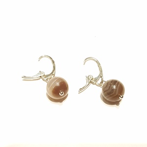 Szárdónix szárder gömb fülbevaló. - ékszer - fülbevaló - lógó fülbevaló - Meska.hu