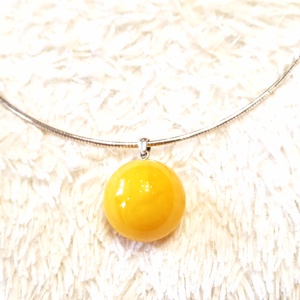 Borostyán nyakék fonott ezüst sodronyon, Ékszer, Nyaklánc, Medálos nyaklánc, Ékszerkészítés, MESKA