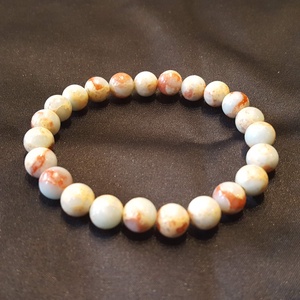 Pompás kék tarka jáspis bogyós karkötő gumis(8 mm) - ékszer - karkötő - bogyós karkötő - Meska.hu