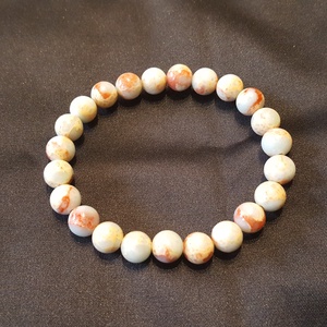 Pompás kék tarka jáspis bogyós karkötő gumis(8 mm), Ékszer, Karkötő, Bogyós karkötő, , MESKA