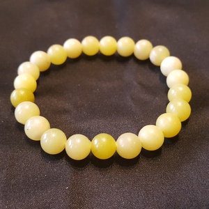 Pompás jáde bogyós karkötő gumis(8 mm) - ékszer - karkötő - bogyós karkötő - Meska.hu