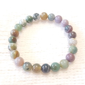 Pompás achát bogyós karkötő gumis(8 mm) - ékszer - karkötő - bogyós karkötő - Meska.hu