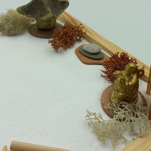 Japán kert (kis) - házikóval és arany Buddhával - diy (csináld magad) - egységcsomag - Meska.hu