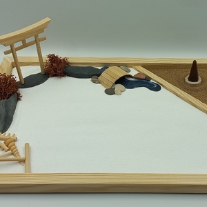Japán kert (nagy)- Torii kapuval, patakkal, híddal és füstölővel - diy (csináld magad) - egységcsomag - Meska.hu