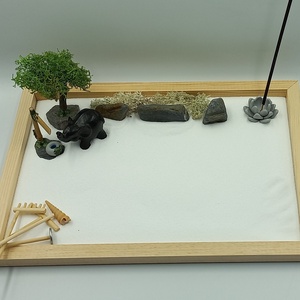 Japán kert (nagy)- füstölővel, elefánttal, fával és csobogóval - Meska.hu