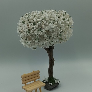 Japánkert kiegészítő - virágzó fa paddal (fehér) - otthon & életmód - dekoráció - asztal és polc dekoráció - bonsai - Meska.hu