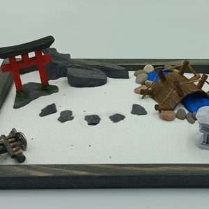 Japánkert (kicsi)- torii kapuval, híddal és kőlámpással - diy (csináld magad) - egységcsomag - Meska.hu