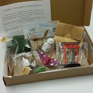 Japánkert (nagy)- harangos torii kapuval, Dzsizó szerzetessel, fával és kőlámpással - otthon & életmód - dekoráció - dísztárgy - Meska.hu