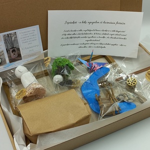 Japán kert (közepes)- patakkal, híddal, fával, füstölővel, kőlámpással és kis szerzetessel - otthon & életmód - dekoráció - dísztárgy - Meska.hu