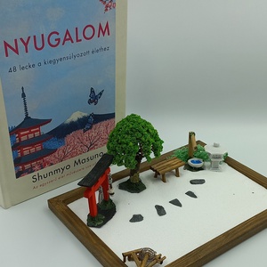 Japánkert (kicsi)- gongos torii kapuval, fával, csobogóval és kőlámpással - diy (csináld magad) - egységcsomag - Meska.hu